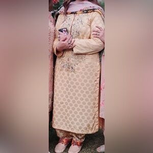 Pakistani Embroidered tilla Gota shalwar a kameez with digital print silkdupota